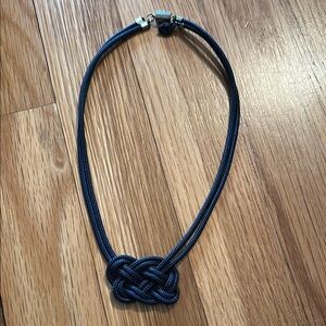 Navy Rope Knot  Necklace - Women’s Fashion Jewelry